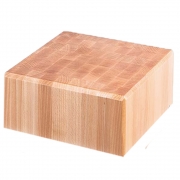 Kloc masarski drewniany 400x500x850 mm na podstawie ze stali nierdzewnej 684516